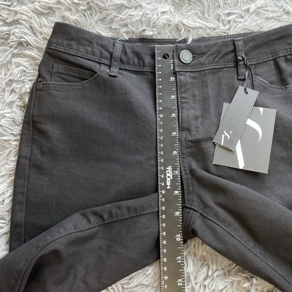 New Simply Vera Women's Sz 6P Wang Denim Skinny Mid Rise Stretch Jeans Black - Picture 4 of 11